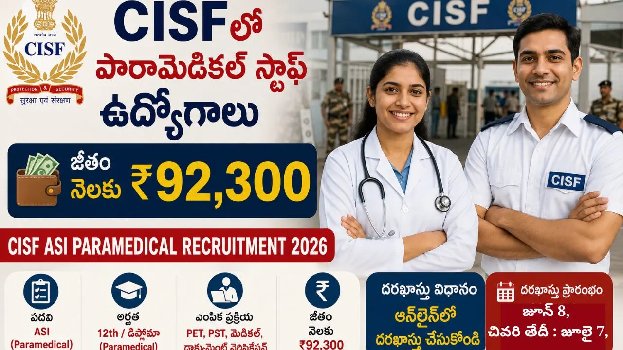 CISF ASI Paramedical Recruitment 2026