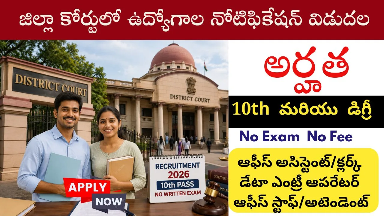 Telangana district court Recruitment 2026