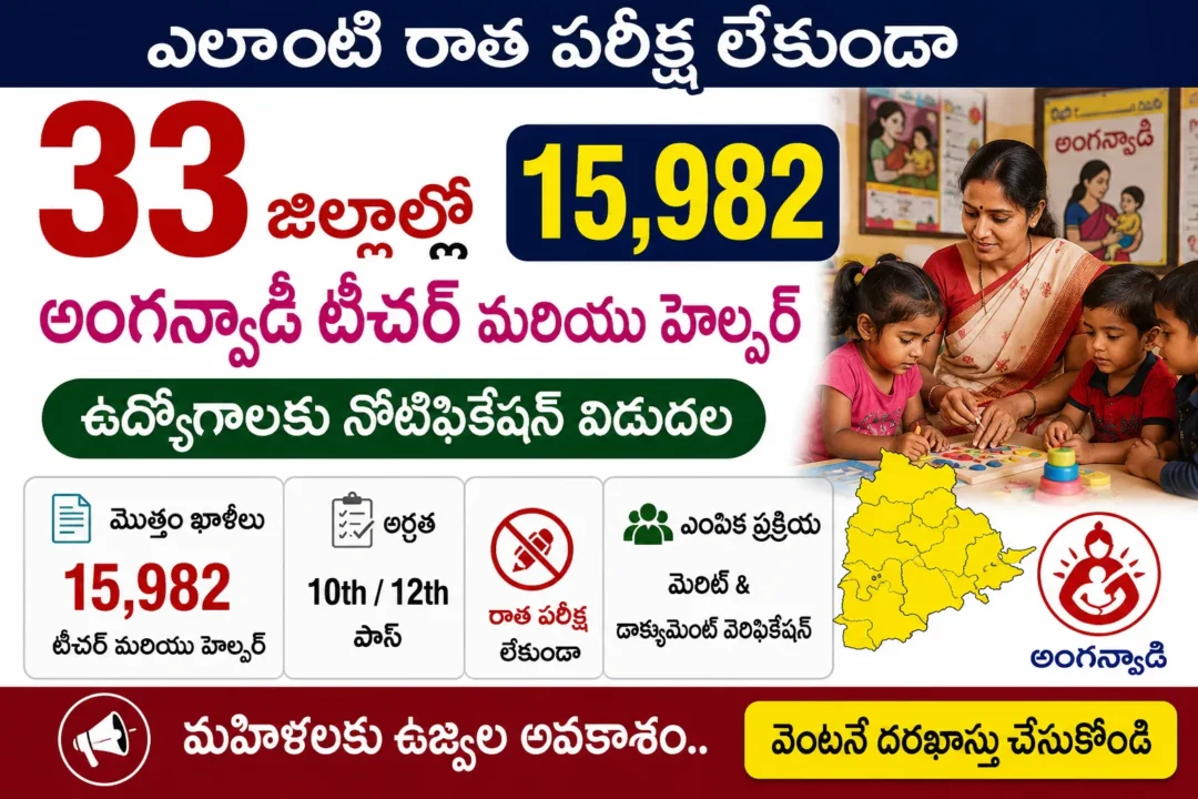 Telangana Anganwadi Recruitment 2026
