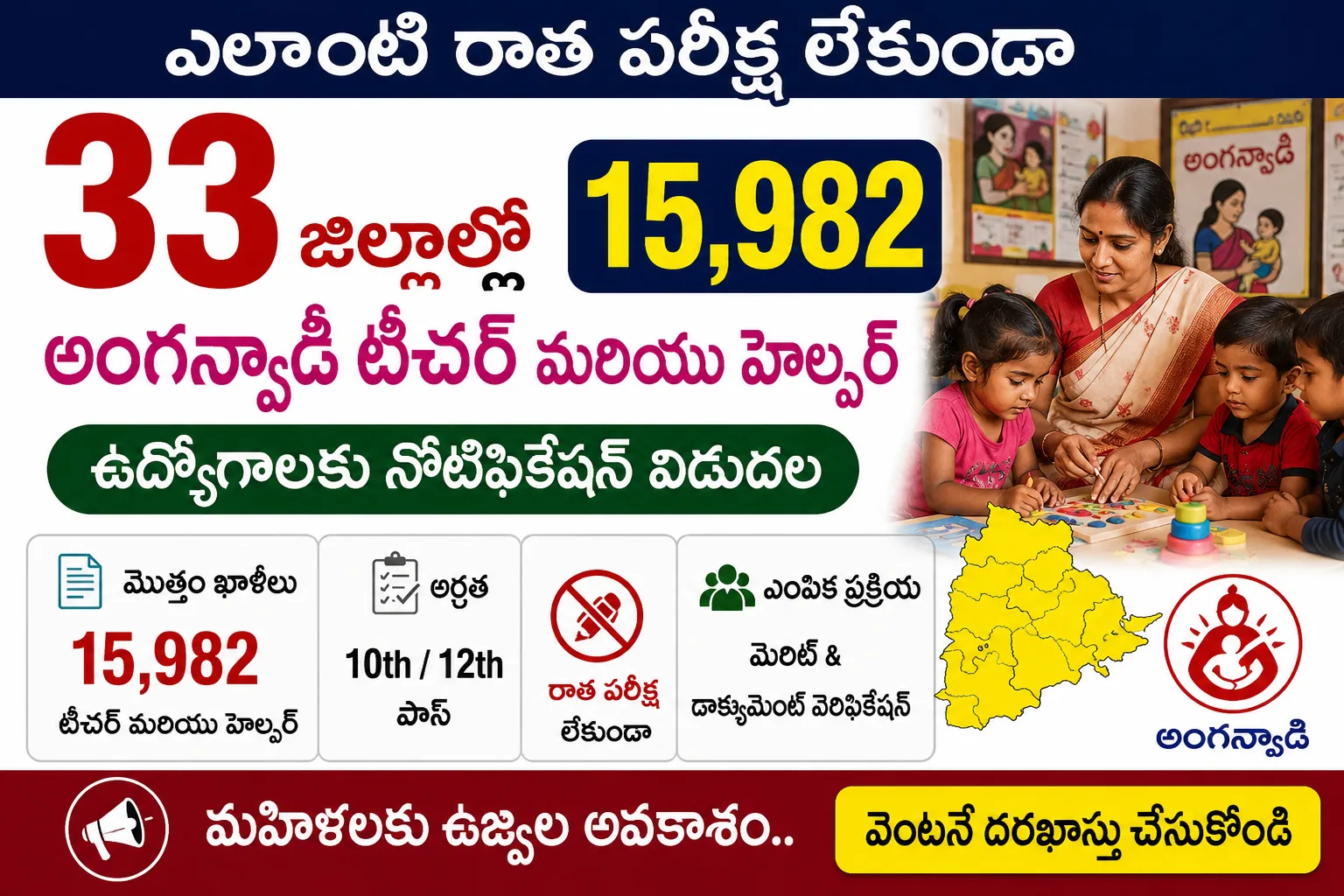 Telangana Anganwadi Recruitment 2026