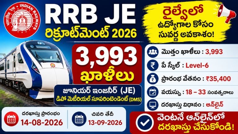 RRB JE Recruitment 2026